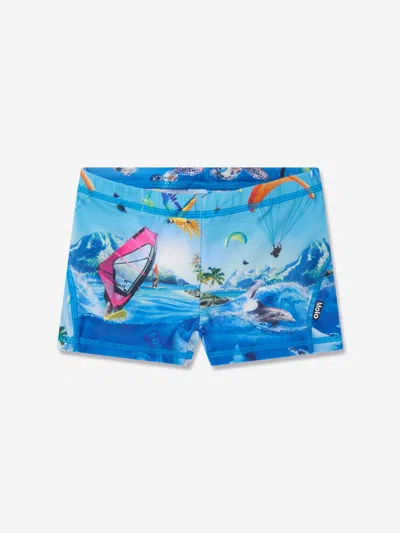 Molo Babies' Boys Norton Swim Trunks In Blue