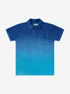 Molo Boy's Randel Organic Cotton Short-sleeve Polo Shirt In Blue