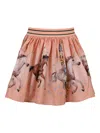 Molo Brenda Horse-print Skirt In Brown