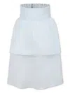 Molo Light Blue Skirt For Girl In Blue