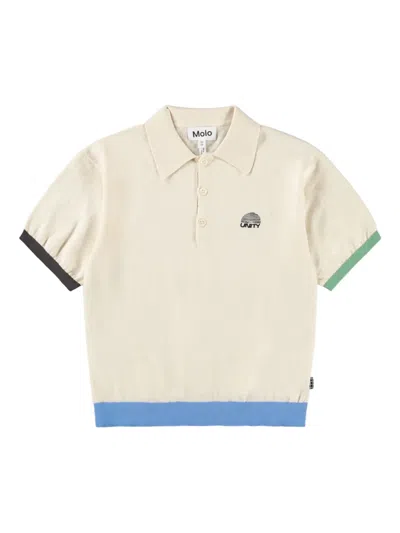 Molo Kids' Brooks Polo Shirt In White
