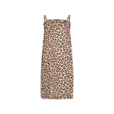 Molo Kids' Printed Dress In Brown