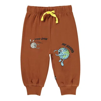 Molo Kids' Brown Simeon Cotton Sweatpants