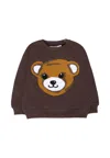 Molo Brown Sweatshirt For Babykids With Bear In Brown