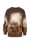 Molo Brown Sweatshirt For Boy With Bear In Brown