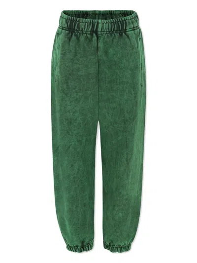 Molo Kids' Brushed-finish Track Pants In Green