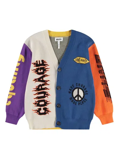 Molo Kids' Burt Cardigan In Multicolor