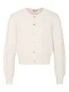 Molo White Cardigan For Girl In White
