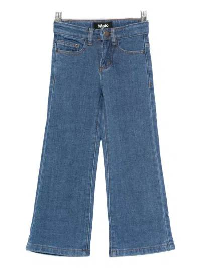 Molo Kids' Button-fly Jeans In Blue