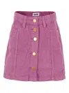 Molo Button-front Corduroy Skirt In Purple