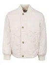 Molo Button-up Bomber Jacket In Neutrals