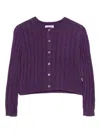Molo Buttoned Gloria Cardigan In Purple