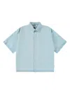 Molo Buttoned Organic Cotton Shirt In Blue