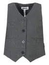 Molo Buttoned-up Waistcoat In Gray