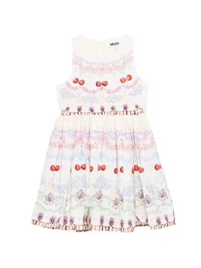 Molo Caisi Cherry-print Dress In White