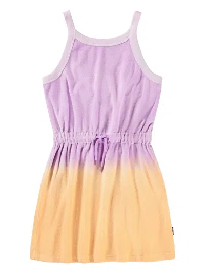 Molo Kids' Camden Ombre Drawstring Dress In Purple