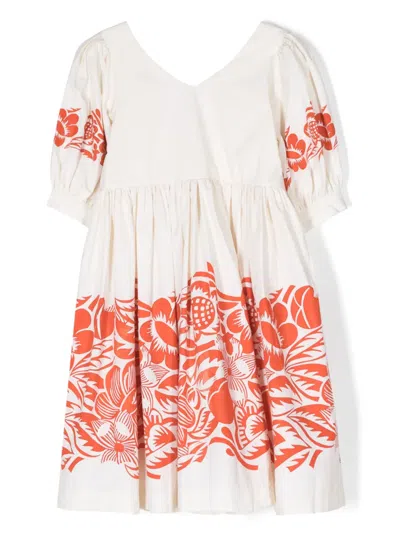 Molo Camilo Floral-print Dress In White