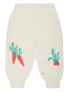 Molo Carrot-intarsia Knitted Trousers In White