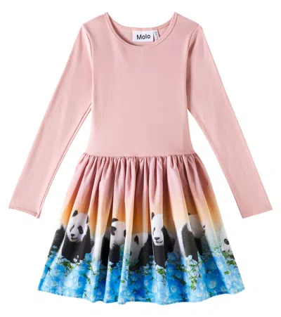 Molo Kids' Casie Printed Cotton Dress In Multicoloured