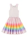 Molo Fading Sunset Cassandra Rainbow Sleeveless Stretch-cotton Dress 3-12 In Pink