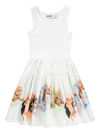 Molo Kids' Cassandra Printed Dress In White