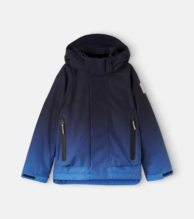 Molo Castor Printed Hooded Ski Jacket In Blue