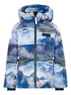 Molo Castor Snowy Mountains-print Hooded Jacket In Multi