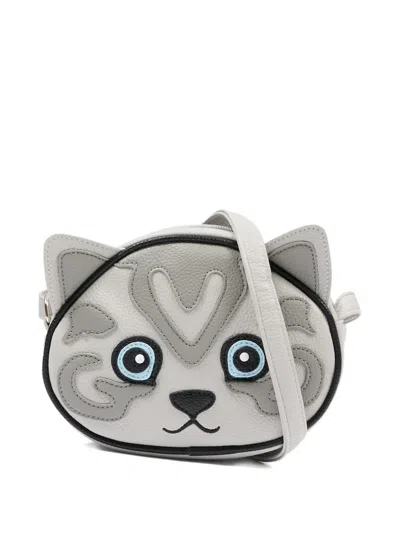 Molo Kids' Cat-appliqué Shoulder Bag In Gray
