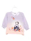 Molo Cat-print Ruffled Top In Pink