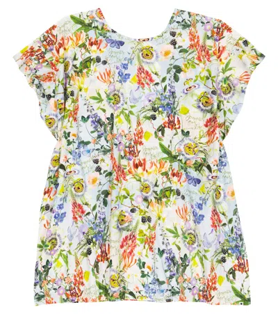 Molo Kids' Cayla Printed Cotton Dress In Passion For Life