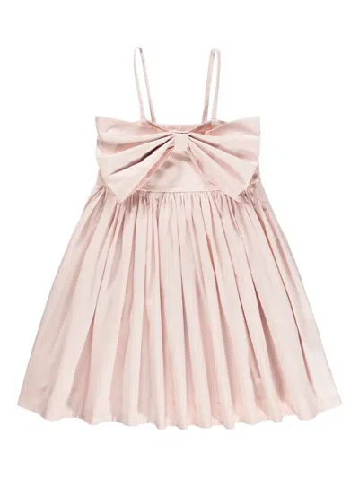 Molo Kids' Caysi Bow-back Dress In Brown