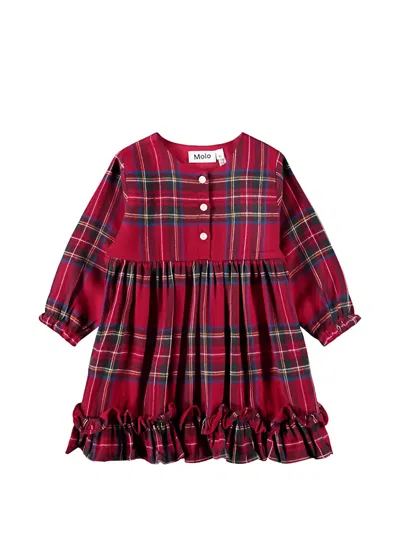 Molo Kids' Cele Ruffled Dress In Pink