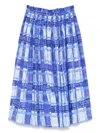 Molo Checked Skirt In Blue