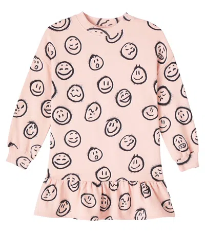 Molo Kids' Cherice Printed Cotton Jersey Dress In Pink