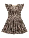 Molo Cho Ruffled Leopard-print Dress In Neutrals
