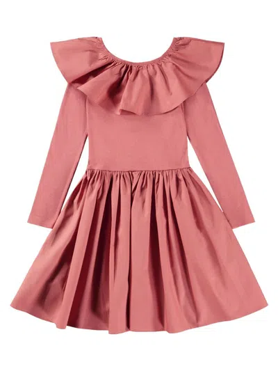 Molo Kids' Cille Long Sleeves Dress In Multicolour
