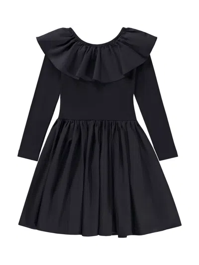 Molo Kids' Cille Long Sleeves Dress In Black