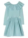 Molo Cille Ruffle-trim Dress In Blue