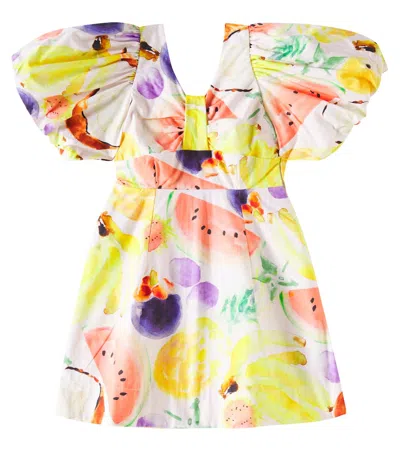 Molo Kids' Cissy Printed Cotton Dress In Multicoloured