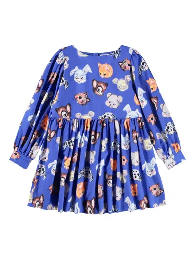 Molo Kids' Cleo Dress In Blue