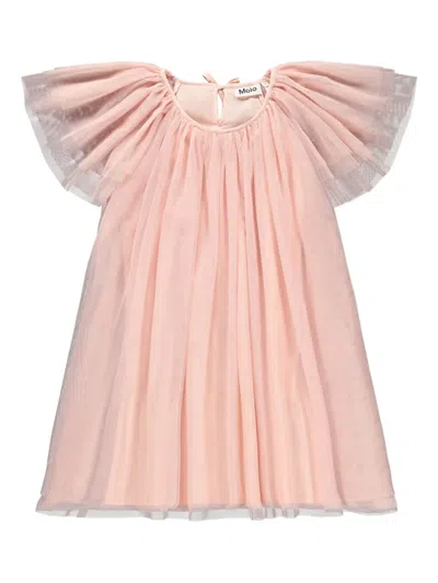 Molo Kids' Cocolita Ruffled Tulle Dress In Pink
