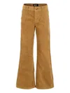 Molo Corduroy Flared Trousers In Brown