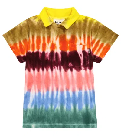 Molo Kids' Cotton Tie-dye T-shirt In Multicolor