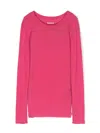 Molo Crew-neck Merino Wool Sweatshirt In Rosa