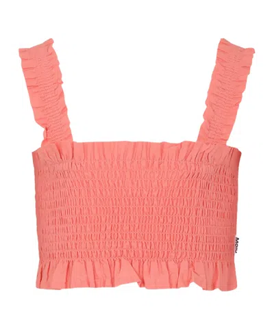 Molo Kids' Cropped Tops In Pink