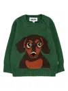 Molo Dachshund-intarsio Sweater In Green