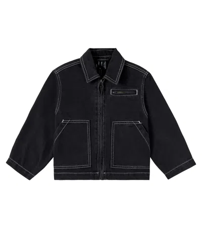 Molo Kids' Denim Jacket In Black