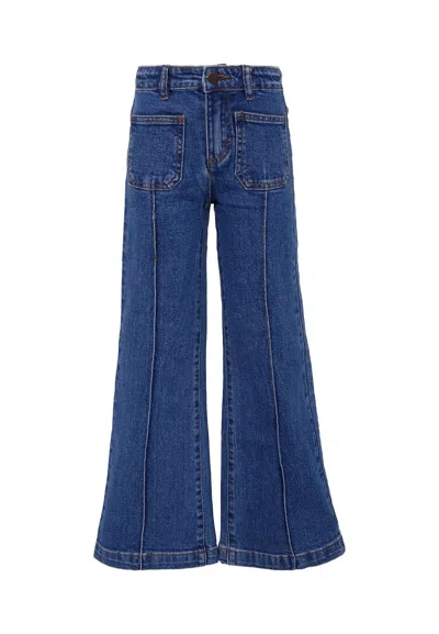 Molo Kids' Denim Jeans For Girl In Blue