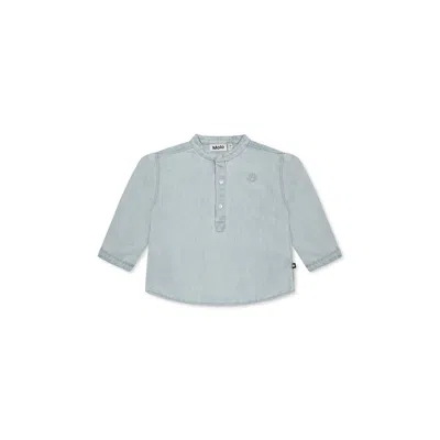 Molo Denim Shirt For Babykids With Smiley