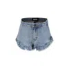 Molo Ruffle-detailed Shorts In Denim